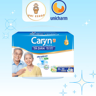 Tã/Bỉm Caryn dán 20 miếng size M-L-XL siêu thấm hút dành cho người già, người bệnh hạn chế đi lại | UNIESHOP