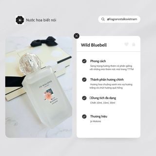 [HCM] J O | MALONE hương vị Wild Bubble chiết 10ml