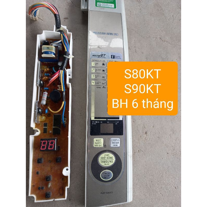 Bo mạch máy giặt SANYO AQUA 4 phím S80KT S90KT tháo máy BH 6 tháng