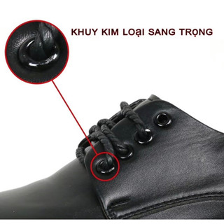 Derby chunky Da Bò Đế Cao Su 4,5cm Bảo hành 1 năm