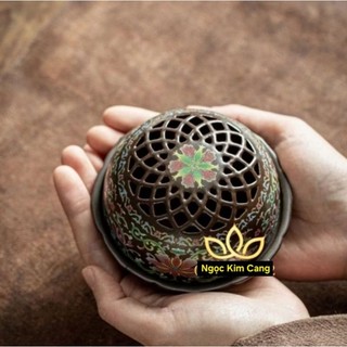 Lư Xông Trầm Hoa Sala tráng men