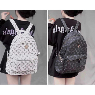 Balo hoa nâu size 40 đi học đựng vừa sách vở A4