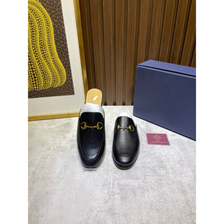 [Hight Quality] Hàng Có Sẵn!! Giày Sục G00 Princetown Slipper - Họa Tiết Tag Vàng Chất Da Cao Cấp Full Box Nam Nữ