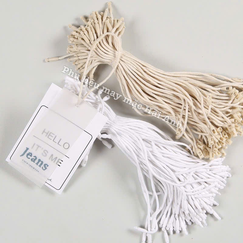 [Bịch 1000 sợi] Dây  Cotton cao cấp treo tag (mác) quần áo loại dày 1.5mm- 2.5mm HÀNG CÓ SẴN