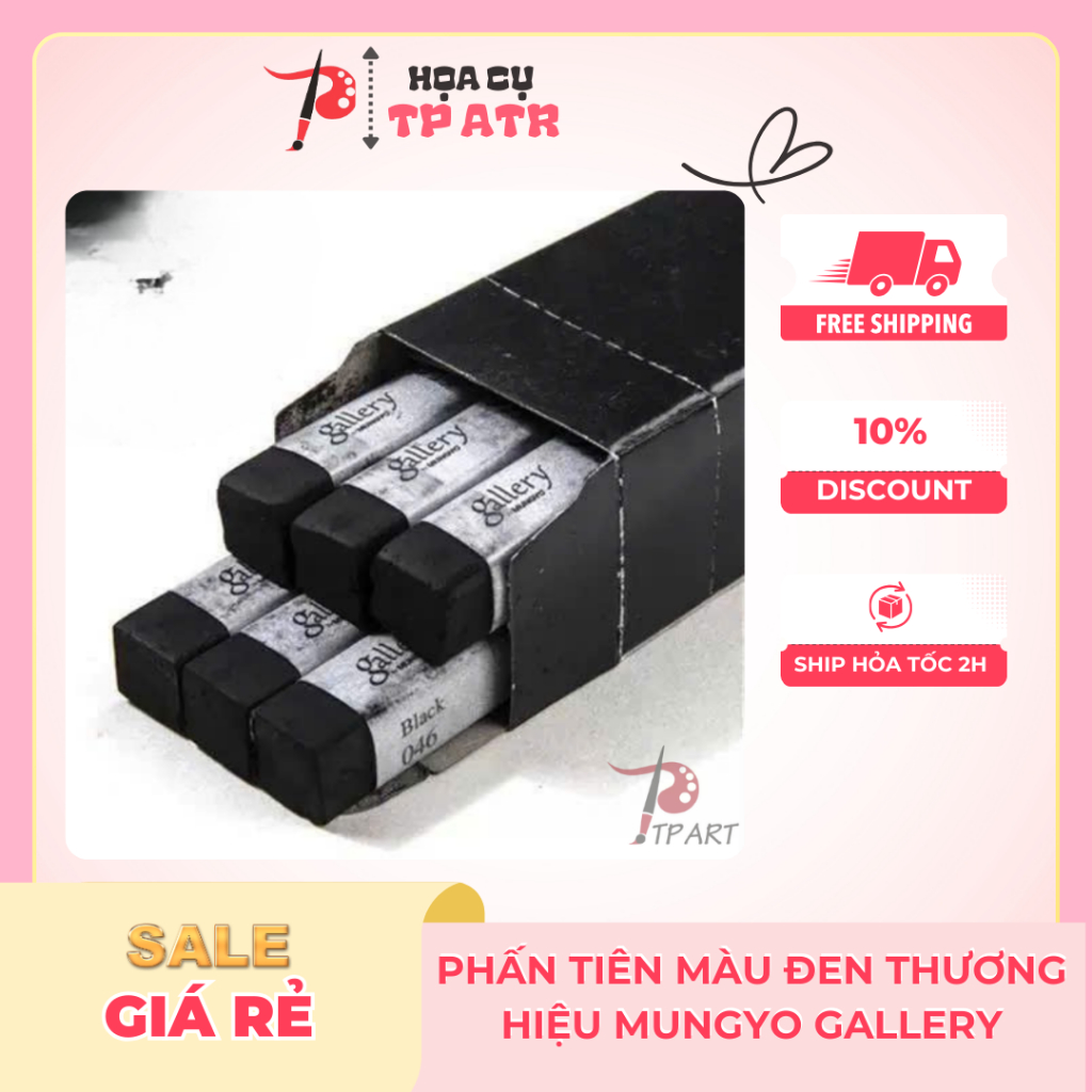 Phấn Tiên Màu Đen Mungyo Gallery - Artists's Soft Pastels chuyên dùng trong vẽ mỹ thuật