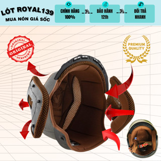 Bộ lót thay thế cho nón ROYAL M139 gồm 2 ốp tai và lót đầu ( đủ size nón )