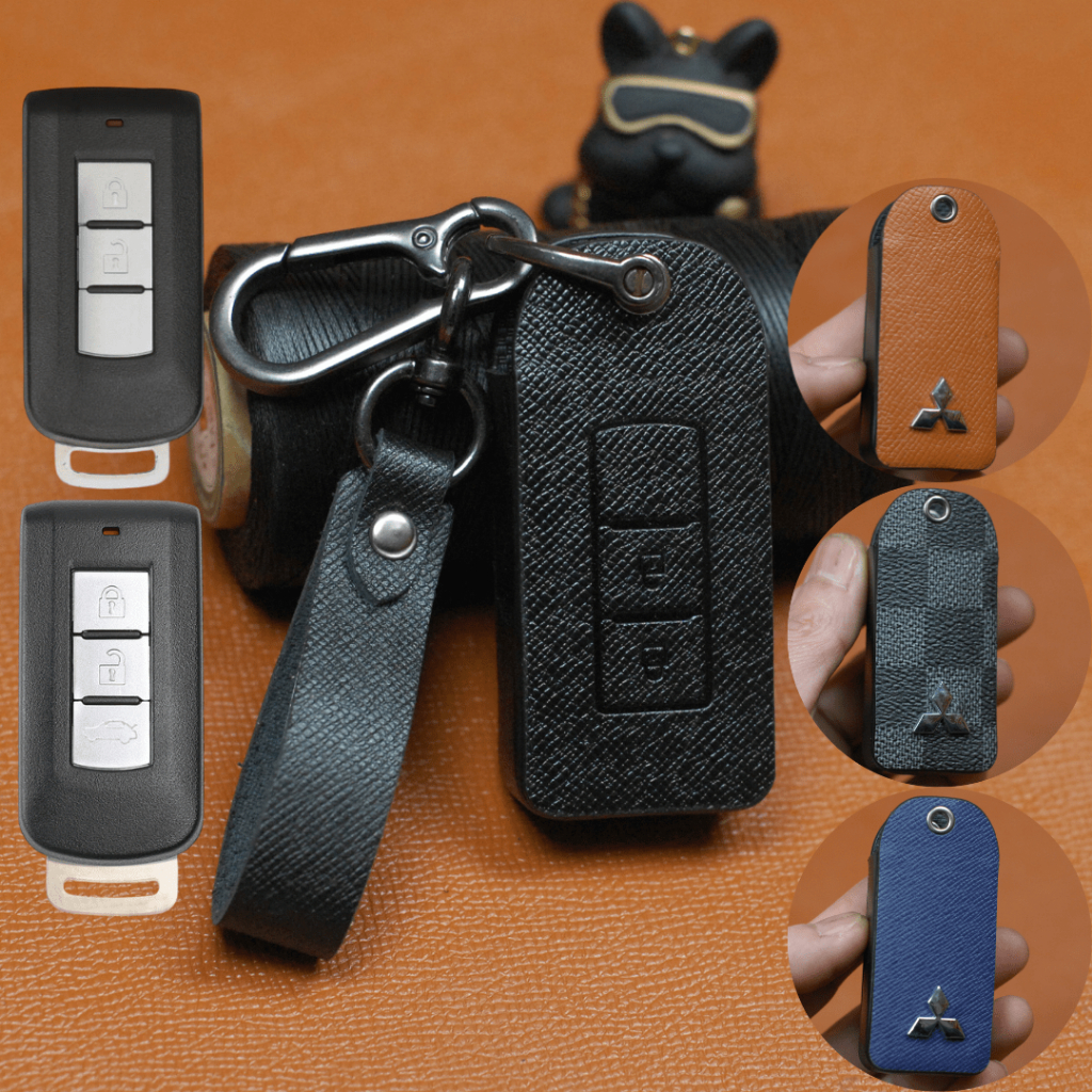 Bao da chìa khóa Mitsubishi Xpander,Bọc chìa khóa xforce 2024,Outlander,Triton, Attrage,Pajero sport