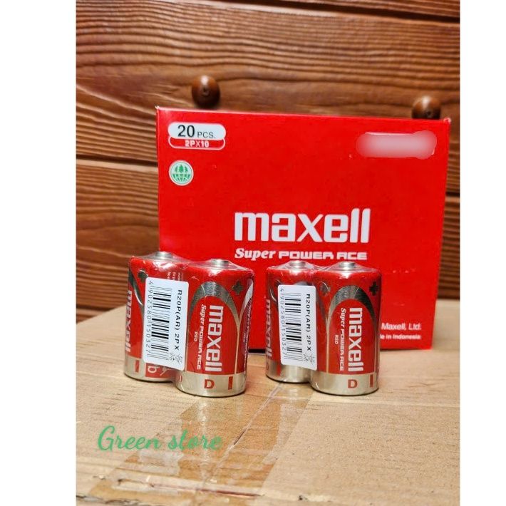 Combo 4 viên đại đỏ Maxell size D 1.5V R20P Nhập Khẩu Indonesia
