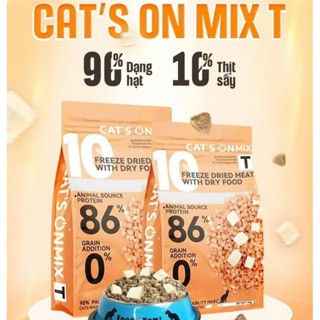[Hỏa Tốc] Thức Ăn Cho Mèo CAT ON MIX T - Topping Thịt Sấy, Hỗ Trợ Tiết Niệu, Không Ngũ Cốc