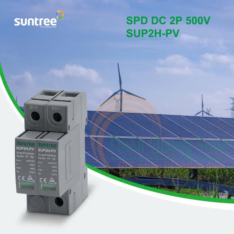 Chống sét suntree 2P 500VDC 20-40KA SUP2H-PV