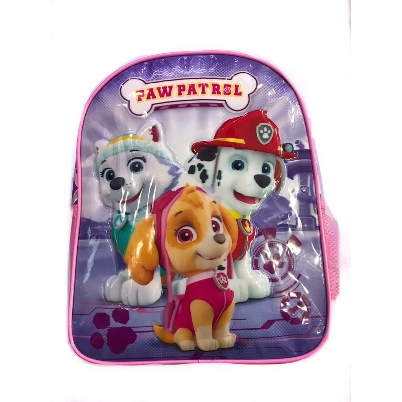 Balo cho bé mầm non Paw Patrol Skye, Everest, Marshall tím hồng.