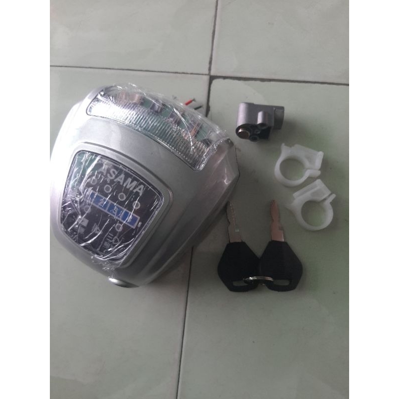 Đầu đèn xe điện Asama 48v+ ổ khóa bình