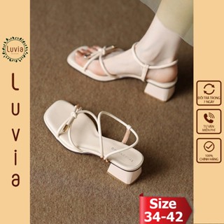 Giày cao gót 4 phân sandal quai mảnh kiểu dáng thanh lịch trẻ trung Luvia 190CG