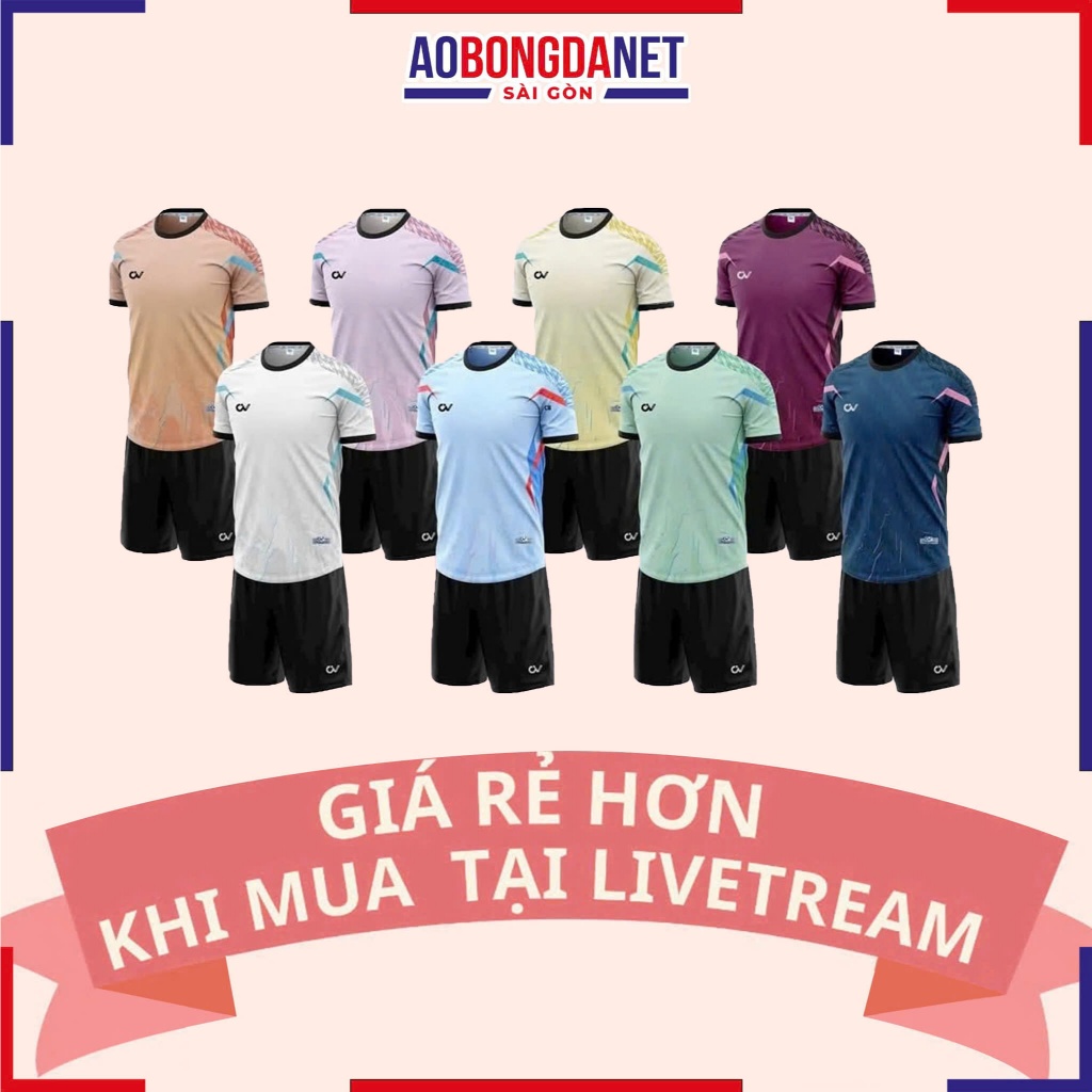 Bộ quần áo đá bóng không logo CV ZANE,chất vải thoáng mát,thấm hút mồ hôi tốt sport