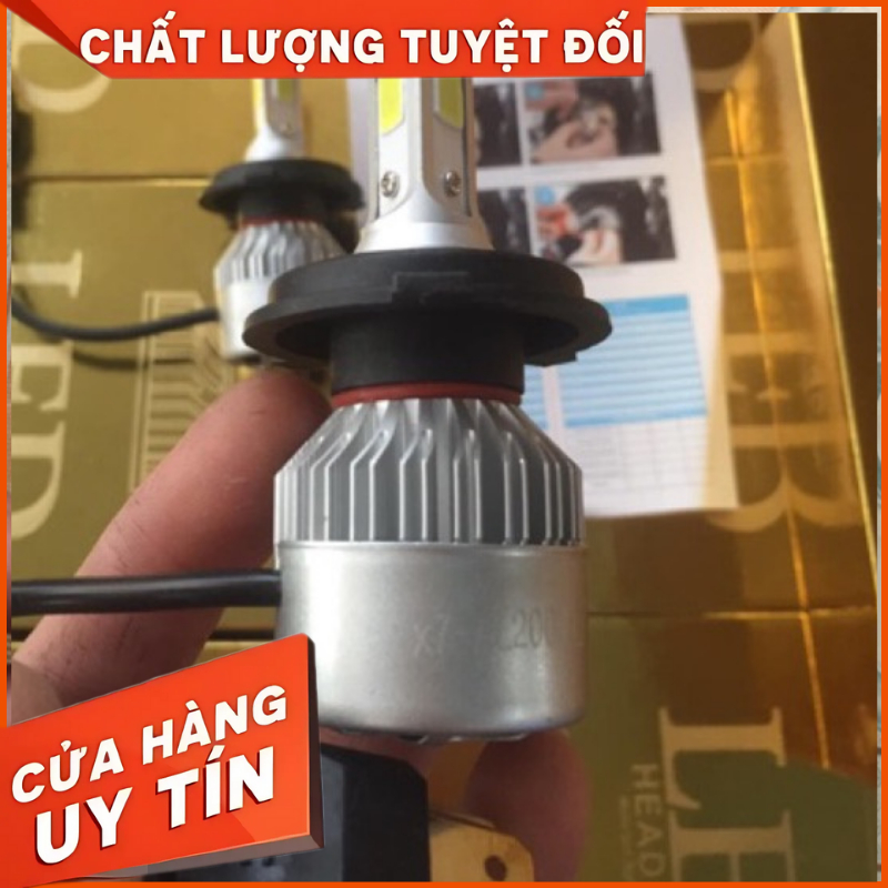 Led pha c6 3 tim chân h4 bảo hành 6 tháng