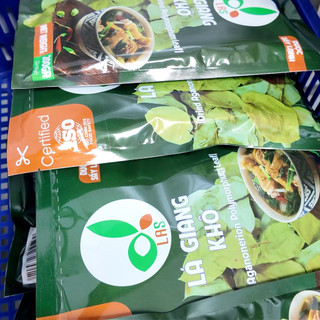 Lá giang khô sấy lạnh đã lựa cành, cọng thừa - Gói hút chân không 200gr, 500gr | LAS