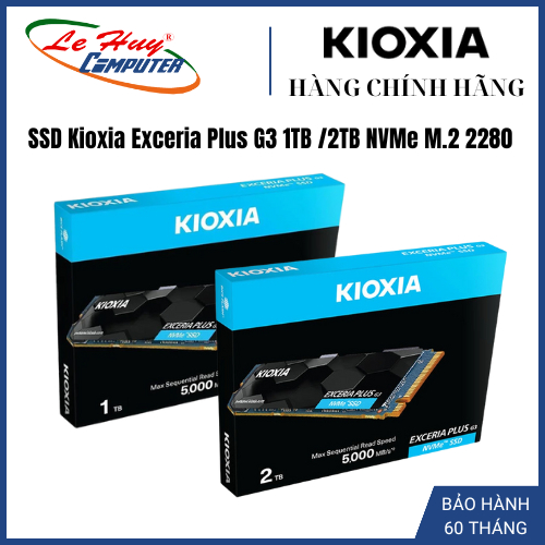 Ổ Cứng SSD KIOXIA EXCERIA PLUS G3 1TB (LSD10Z001TG8) / 2TB (LSD10Z002TG8) NVMe M.2 2280 - Hàng Chính