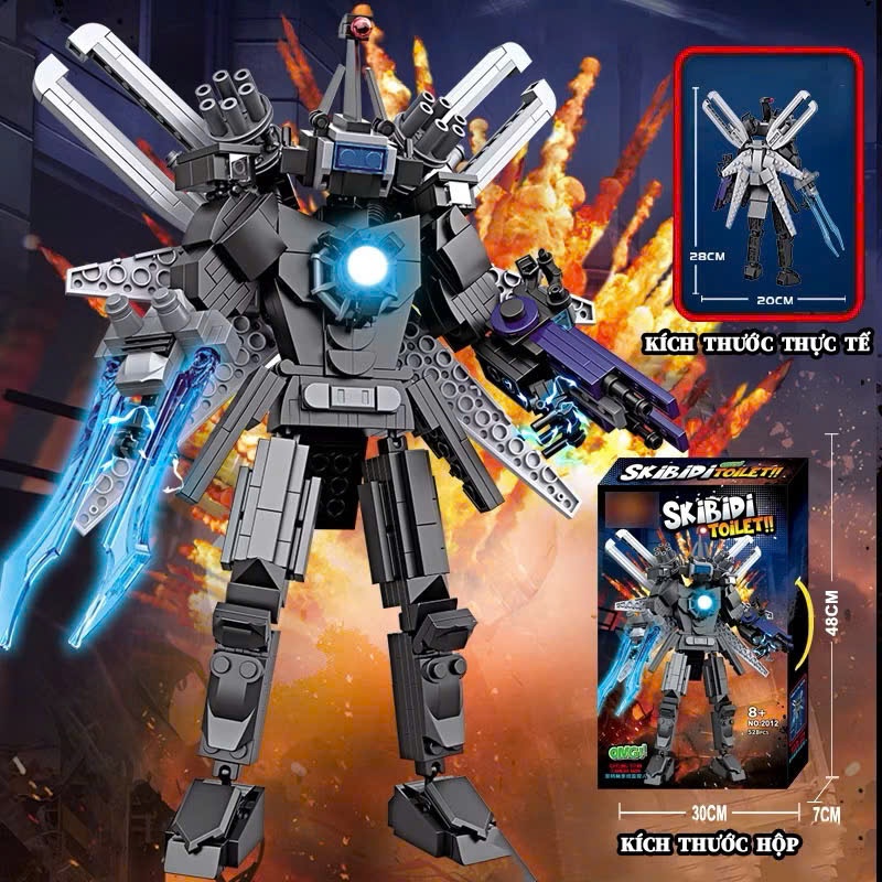  Đồ Chơi Lắp Ráp Mô Hình Skibidi Toilet Upgraded Titan Camera Man v3 TV Man Drill Man Clock Man Speaker Man Camera Man 