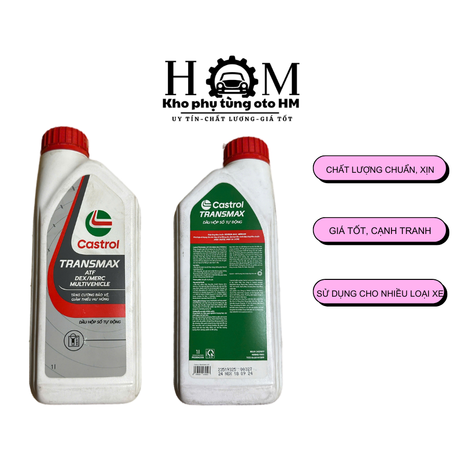 Nhớt hộp số tự động ATF, nhớt trợ lực lái Castrol DEX/MERC MULTIVEHICLE - dầu hộp số Castrol chính h