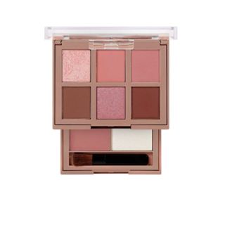   Thailand  Bảng Phấn Mắt Và Má Hồng Sivanna Colors Beige Presso 8 Gam Màu Xinh Kèm Cọ HF617 