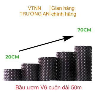 Cuộn 30cm x 50m Bầu Ươm Cây V6, Độ Dày 0,7mm, Tặng Kèm Ốc Vặn