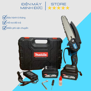  Máy Cưa Xích Cầm Tay Makita Máy Cưa Gỗ Mini Dùng Pin Chân Phổ Thông Cưa Xích Pin Mạnh Mẽ Bền Bỉ 