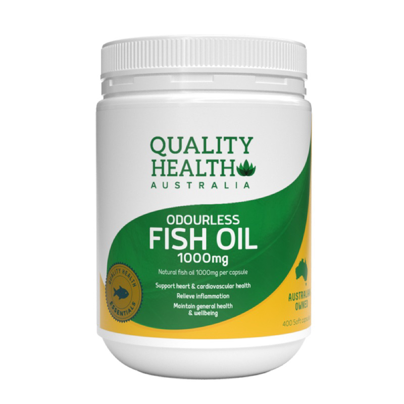 Dầu cá không mùi Quality Health Australia Odourless Fish Oil 1000mg 400viên Úc