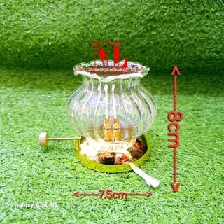 Đèn đốt dầu thủy tinh 09 trắng thắp sáng bàn thờ thần Tài bàn thờ Phật bàn thờ gia tiên bàn thờ vong