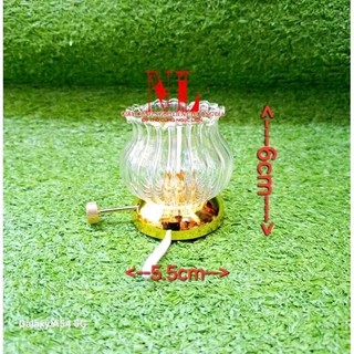 Đèn đốt dầu thủy tinh 09 trắng thắp sáng bàn thờ thần Tài bàn thờ Phật bàn thờ gia tiên bàn thờ vong