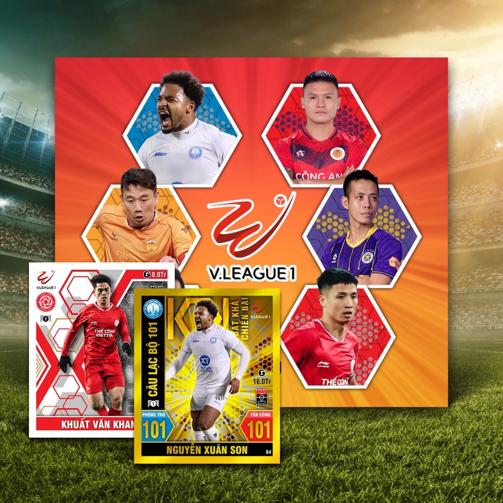 Bộ Sưu Tập 64 Thẻ Cầu Thủ In Album V League 2024-25