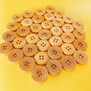 Cúc gỗ trang trí có viền 20mm ( gói10 cái)