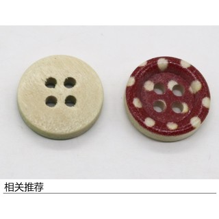 Cúc gỗ chấm bi nhiều màu 4 lỗ (Gói 10 cái)