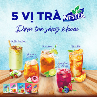 [TẶNG Ly Sứ Dong Hwa] Combo 2 Hộp trà NESTEA - VỊ CHANH (2*15 gói)