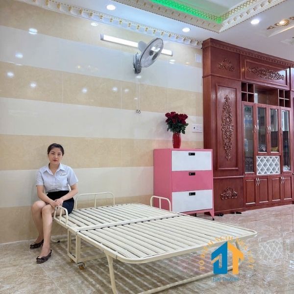 Giường sắt xếp di động 1mx2m