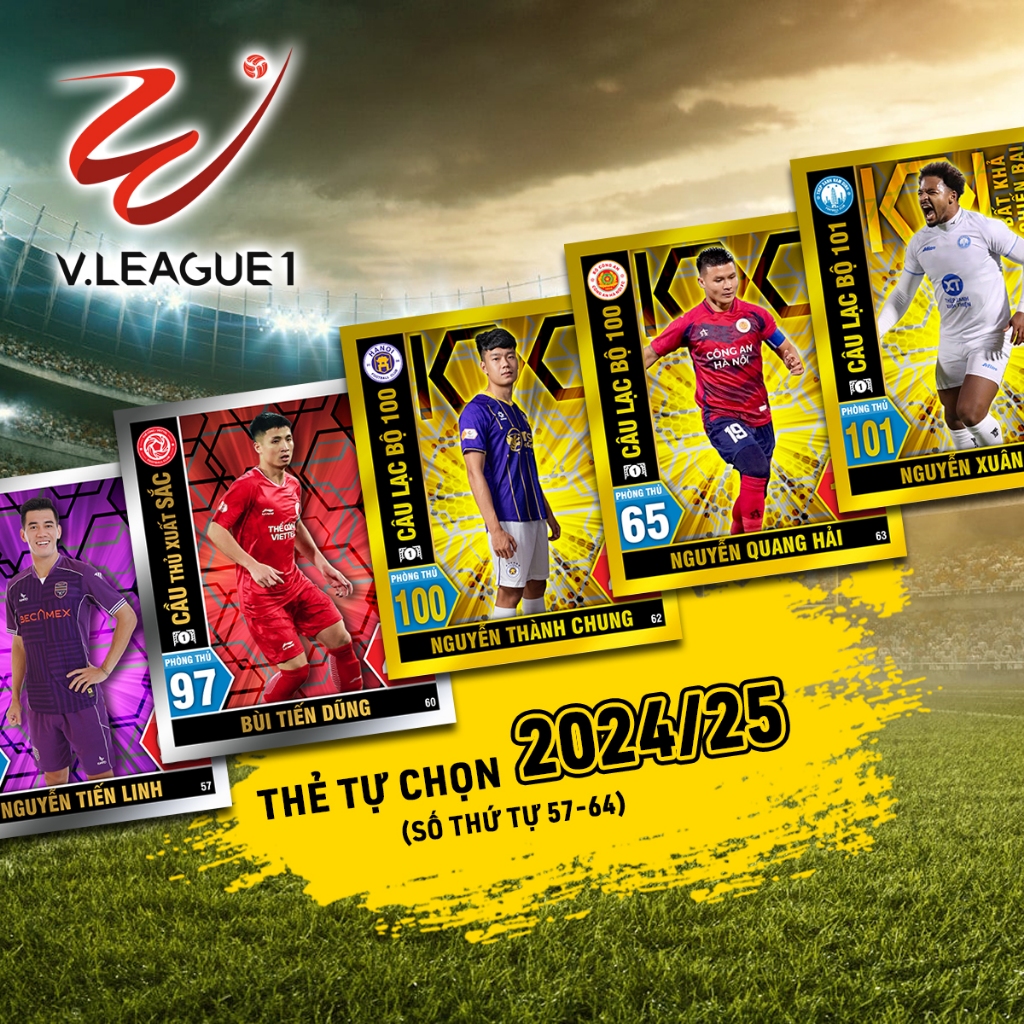 Thẻ Cầu Thủ In V League 2024-25 Tự Chọn (STT 57-64)