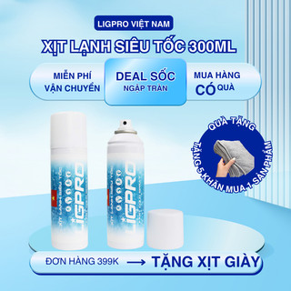 Chai Xịt Lạnh Giảm Đau Siêu Tốc Thảo Dược LIGPRO Giảm Đau Chấn Thương Sơ Cứu Thể Thao 300ml -NPP