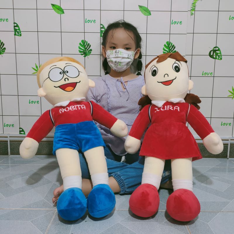 (TẶNG GẤU BÔNG BÁNH) NOBITA NHỒI BÔNG SIZE LỚN [65cm] GẤU BÔNG NOBITA