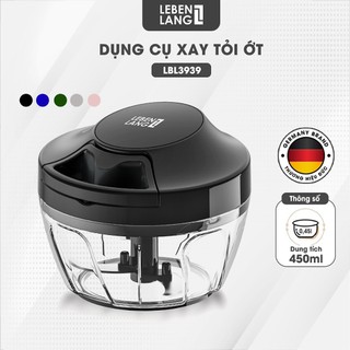 Dụng Cụ Xay Thực Phẩm xay tỏi ớt nhỏ gọn Lebenlang LBL3939 450ml, dây rút tiện lợi hàng chính hãng