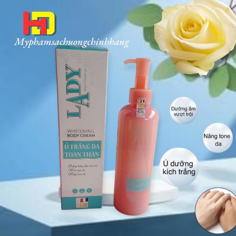 kem ủ trắng da body lady white