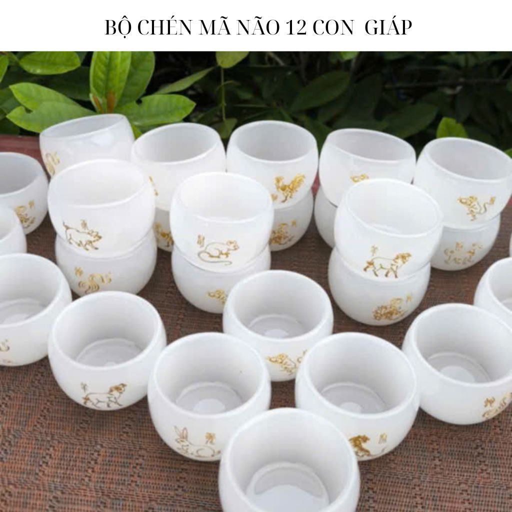 Chén mã não, chén mã não 12 con giáp bằng đá mã não.
