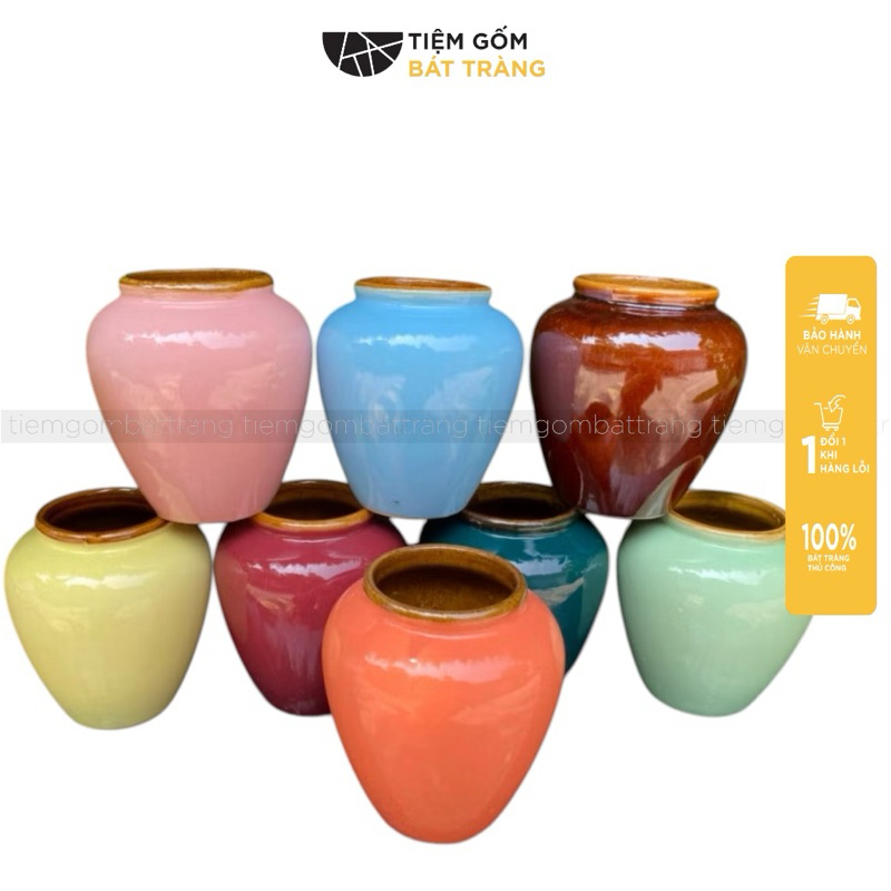 Lu Uống Bia Chum Uống Bia Bằng Sứ Lu Uống Nước Giải Khát Ly Hoa Quả Gốm Sứ Bát Tràng Cao Cấp 400ml 1