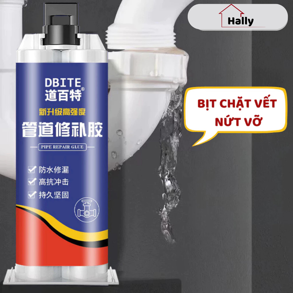 Keo dán ống nước rò rỉ keo dán bồn nước nứt vỡ keo dán ống nhựa 100ml chống thấm nước HALLY - KDON01