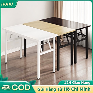  HUHU Bàn học làm việc gấp gọn khung chắc chắn Tiết kiệm không gian Mặt bàn bằng gỗ MDF dày 18mm 