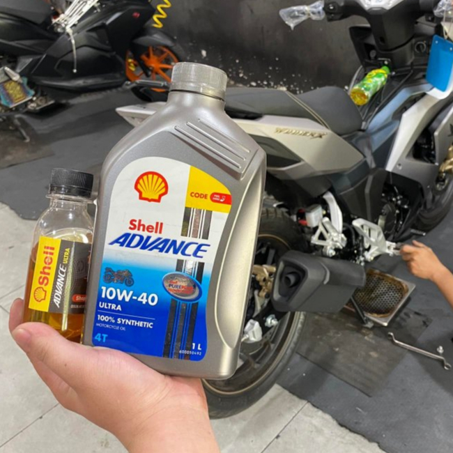 Nhớt Shell Advance Ultra 10W40 (100ml) mã 320011