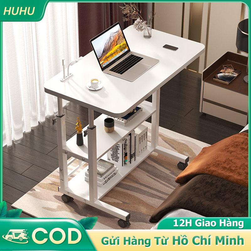 HUHU Bàn Kéo Di Động [Có Bánh Xe] Có Kệ Ngang Bàn Laptop Bàn Học Bàn Có Thể Điều Chỉnh Chiều Cao | BigBuy360 - bigbuy360.vn
