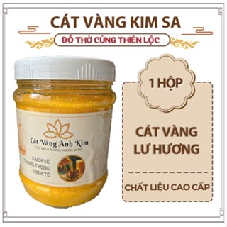HÀNG MỚI VỀ! Cát Lư Hương Loại Trắng Ánh Kim và Vàng Kim Sa  - Nhang Đèn Thiên Lộc