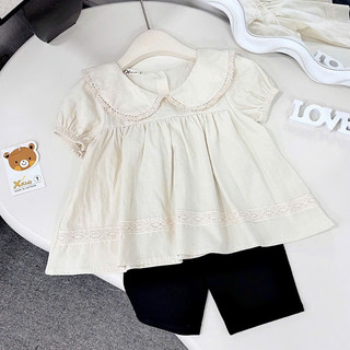  Set đồ cho bé gái áo sơ mi baby doll chất thô hàn quần legging mềm co giãn cho bé 10-30kg Juny Kids 