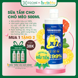 Sữa Tắm Cho Chó Mèo SweetieBoss Fuwa3e thơm lâu ngăn ngừa ve ghẻ nấm, làm mượt lông 500ml