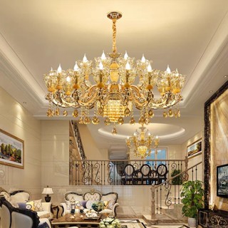 Đèn Chùm 15 Tay Chao Đá Đúc Dây Đèn Chỉnh Được Cao Thấp Tùy Ý Ứng Dụng Trang Trí Phòng Khách,Sảnh_ĐÈN LED NHẬP KHẨU