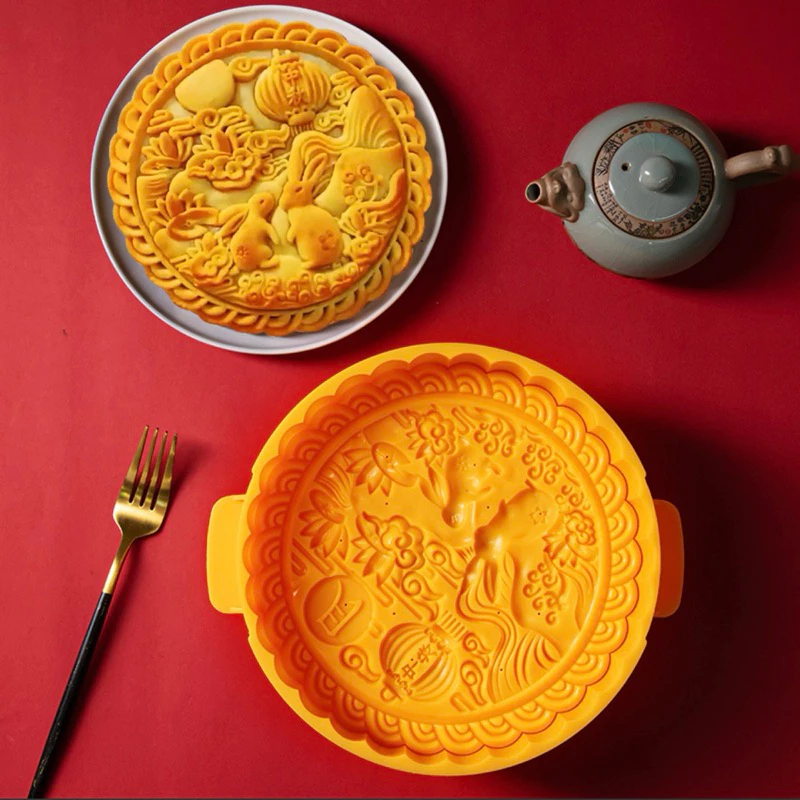 Khuôn trung thu lò xo ép tay cỡ lớn 300g, 600g và 1200g Rất nhiều mẫu - Hanadolambanh